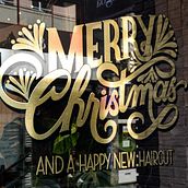 Merry Christmas ... and a happy new haircut!. Een project van  Belettering van Rosalia Flores Huertas - 15.11.2019