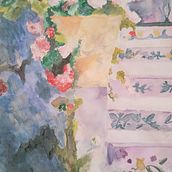 Detalle jardín Sorolla. Un progetto di Pittura ad acquerello di Maribel - 01.02.2020
