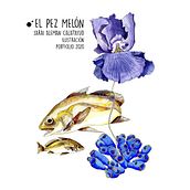 Portfolio El Pez melon. Fine Arts, Creativit, Drawing, Traditional illustration, and Botanical Illustration project by Sarai Aleman - 02.10.2020