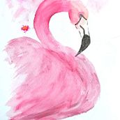 Flamingo. Un proyecto de Ilustración tradicional de mariangel9424 - 04.02.2020