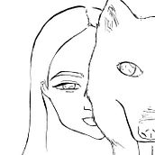 La niña y el perro . Un proyecto de Ilustración tradicional de mariangel9424 - 04.02.2020