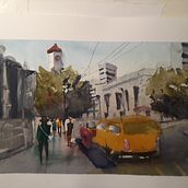 Mi Proyecto del curso: Paisajes urbanos en acuarela. Un projet de Aquarelle de lisete_ao - 18.12.2019