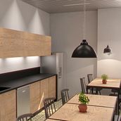 SAINT-GOBAIN - OFFICE - DISEÑO DE INTERIORES Y 3D. Een project van 3D, Digitale architectuur, Interactief ontwerp,  Interieurdecoratie,  3D-ontwerp, Interieurontwerp,  Interieur y  3D-modellering van Andrea Rodríguez Fornieles - 30.08.2019