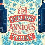 ANXIOUS TODAY. Character Design, Traditional illustration, Lettering, Poster Design, and Screen Printing project by Steve Simpson - 04.06.2019