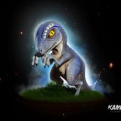 Velociraptor Blue. Concept Art, 3D Design, Design de personagens, Design de personagens 3D, Ilustração digital, e Modelagem 3D projeto de Kamuro Illustrator - 07.02.2020