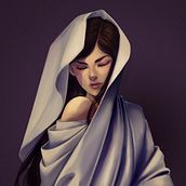 Chica en tela. Portrait Drawing, Traditional illustration, and Digital Illustration project by Ursula Lopez Sorribes - 02.08.2020