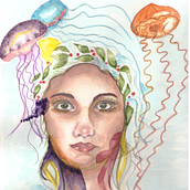 Mi Proyecto del curso: Retrato ilustrado en acuarela  MEDUSA. DIY project by Lidia Valero - 02.08.2020