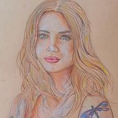 Mi Proyecto del curso: Ilustración con pastel y lápices de colores - Ana de Armas. Painting project by Yanuly Sanson - 02.09.2020