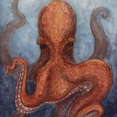 OctopusGarden. Ilustração tradicional, e Pintura em aquarela projeto de Robert Audrey - 10.04.2018