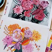 Mi Proyecto del curso: Creación de paletas de color con acuarela. Un progetto di Illustrazione tradizionale, Illustrazione botanica e Pittura ad acquerello di cindyluv - 10.02.2020