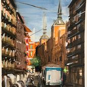 Mi Proyecto del curso: Paisajes urbanos en acuarela. Arte urbana projeto de Pepe Tordesillas - 13.02.2020