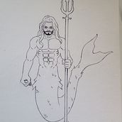 Mi Proyecto del curso: Ilustración para cómics: anatomía de un superhéroe : Sireno. Comic project by Christian Camacho Castejón - 02.14.2020