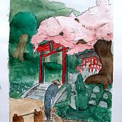 On the way to home. Traditional illustration, Botanical Illustration, and Watercolor Painting project by Alex Perea - 02.10.2020