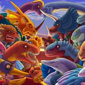 Dinosaucers. Un proyecto de Ilustración digital de Luis Roberto Ramírez Cruz - 05.02.2020