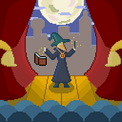 Mi Proyecto del curso: Un show de magia en pixel art. Projekt z dziedziny Projektowanie postaci i Pixel art użytkownika Roberto Ruano Muñoz - 15.02.2020