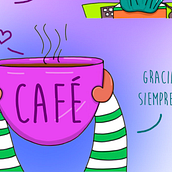 Café .... Traditional illustration, Digital Illustration, and Children's Illustration project by alehueso99 - 02.17.2020