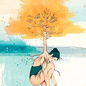Mi Proyecto del curso: Técnicas de ilustración con acuarela digital. Traditional illustration, Digital Illustration, Watercolor Painting, Portrait Drawing, and Digital Drawing project by Arely Zavala Raudales - 04.05.2020