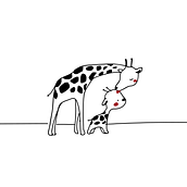 Ilustración infantil jirafas. Un proyecto de Ilustración tradicional, Ilustración digital, Ilustración infantil e Ilustración vectorial de ilustradora - 19.02.2020