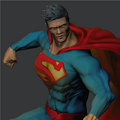 superman sculture - fanart. Een project van Beeldhouwwerk van Sebastian Parra Aragon - 22.02.2020
