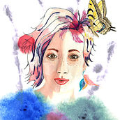 My project in Illustrated Portrait in Watercolor course. Watercolor Painting project by Jisell Howe - 02.22.2020