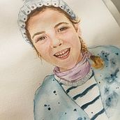 Mi Proyecto del curso: Retrato ilustrado en acuarela. Un progetto di  di Cristina - 23.02.2020