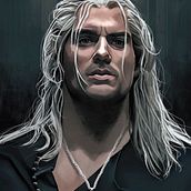 Geralt of Rivia . Projekt z dziedziny Ilustracja c i frowa użytkownika Jorge Negrete Beltrán - 24.02.2020