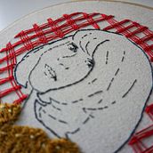 My project in Creation of Embroidered Portraits course. Bordado projeto de carolionearaujo_trab - 25.02.2020