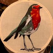 Mi Proyecto del curso: Pintar con hilo: técnicas de ilustración textil. Embroider project by Barbara Fiorilo-Mendoza - 07.15.2020