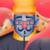 Mi Proyecto del curso: Ilustración geométrica con volumen. Traditional illustration project by Adrián Balastegui - 03.02.2020