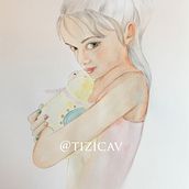 My project in Illustrated Portrait in Watercolor course. Un proyecto de Ilustración infantil e Ilustración tradicional de tizianacavaliere_fr - 03.03.2020