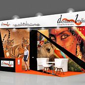 Diseño stand DESTINOS INDIA - Fitur 2020 - Ifema - Madrid. 3D, Interior Architecture, Decoration, Set Design, Events & Infographics project by M. Mercedes Aramendia Ramos - 03.03.2020