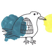 A cage in a bird. Birded cage. The revenge of the bird.. Desenho artístico, Desenho, Ilustração tradicional, e Criatividade projeto de Elena Rosso - 03.03.2020