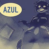 AZUL, cómic corto. Projekt z dziedziny Komiks,  R, sunek, Pisanie scenariusz, Trad, c i jna ilustracja użytkownika Aitor Peñaranda - 05.03.2020