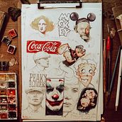 Doodles . Un proyecto de Dibujo a lápiz y Pintura a la acuarela de Mike Koubou - 06.03.2020