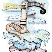 ilustracion letra F de faro. Un progetto di Illustrazione tradizionale di Alexander Fábrega Cogley - 08.03.2020