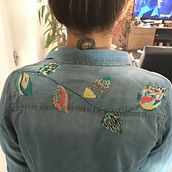 Mis hojas de verano. Embroider project by Natalia Gajardo Reyes - 03.08.2020