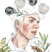 Mi Proyecto del curso: Retrato ilustrado en acuarela. Artistic Drawing, Portrait Drawing, and Watercolor Painting project by Fernando Escalera Gandara - 04.04.2020