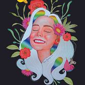 Meu projeto do curso: Retrato ilustrado em aquarela. Portrait Drawing, Digital Design, and Watercolor Painting project by Ana Madragoa - 03.10.2020