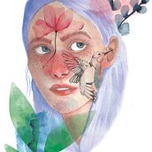 Mi Proyecto del curso: Retrato ilustrado en acuarela. Watercolor Painting project by Alejandra López - 03.12.2020