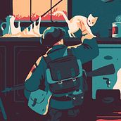 Little friend. Un progetto di Arte concettuale, Illustrazione tradizionale, Illustrazione digitale e Illustrazione infantile di Andrés Huertas - 13.03.2020