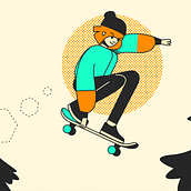 Pro Skater - Proyecto Final Animación vectorial estilo cuadro a cuadro con After Effects. Un progetto di Animazione 2D e Illustrazione vettoriale di Alicia Saldaña Suárez - 13.03.2020