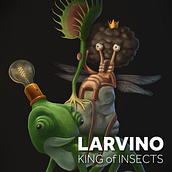 Larvino, king of insects and first of its kind. Character Design, Digital Illustration, Drawing, and Traditional illustration project by LuisMi Hadzich - 03.14.2020