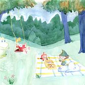 Moomin. Design, and Watercolor Painting project by Diana Antillón Barbosa - 03.15.2020