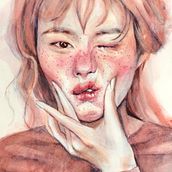 Mi Proyecto del curso: Retrato artístico en acuarela. Realistic Drawing, Painting, and Watercolor Painting project by Jimena Ramírez - 03.15.2020