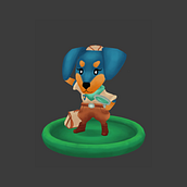 Martina - Animal Crossing Style. Un progetto di 3D, Animazione 3D, Animazione di personaggi e Modellazione 3D di Rafael Gómez Cabero - 13.03.2020