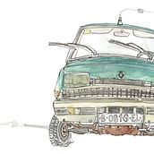 Pass of the time. Un projet de Illustration traditionnelle, Aquarelle , et Sérigraphie de otherclass_c_c - 15.03.2020