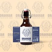 Drakkar - Craft Beer. Projekt z dziedziny Br, ing i ident, fikacja wizualna,  Manager art, st, czn, Design, Projektowanie produktowe, Grafika wektorowa i Projektowanie opakowań użytkownika Alvaro García Rodríguez - 01.03.2020
