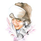 Mi Proyecto del curso: Retrato ilustrado en acuarela. Traditional illustration project by Alejandra Mikelj - 03.17.2019