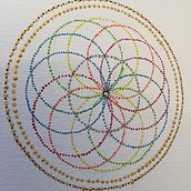 Mandala en puntillismo por Ma. Lorena Tovar Ramirez  Ein Projekt aus dem Bereich Malerei mit Acr und l von irlorena_tovar - 17.03.2020