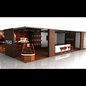 Stand Café Pilão. 3D Design, 3D Animation & Interior Architecture project by Alexandre Sumoyama Braune - 03.17.2020